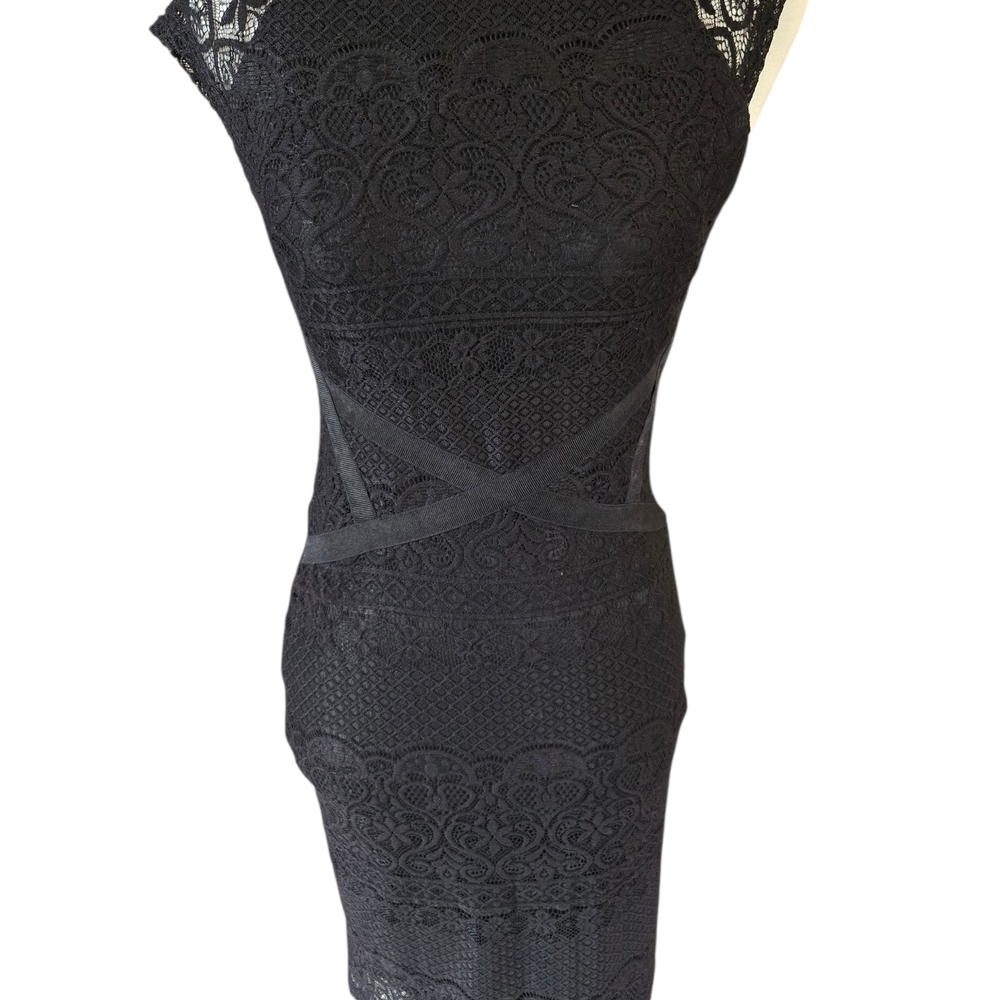 ALI & JAY Black Bodycon Mini Dress Crew Neck
